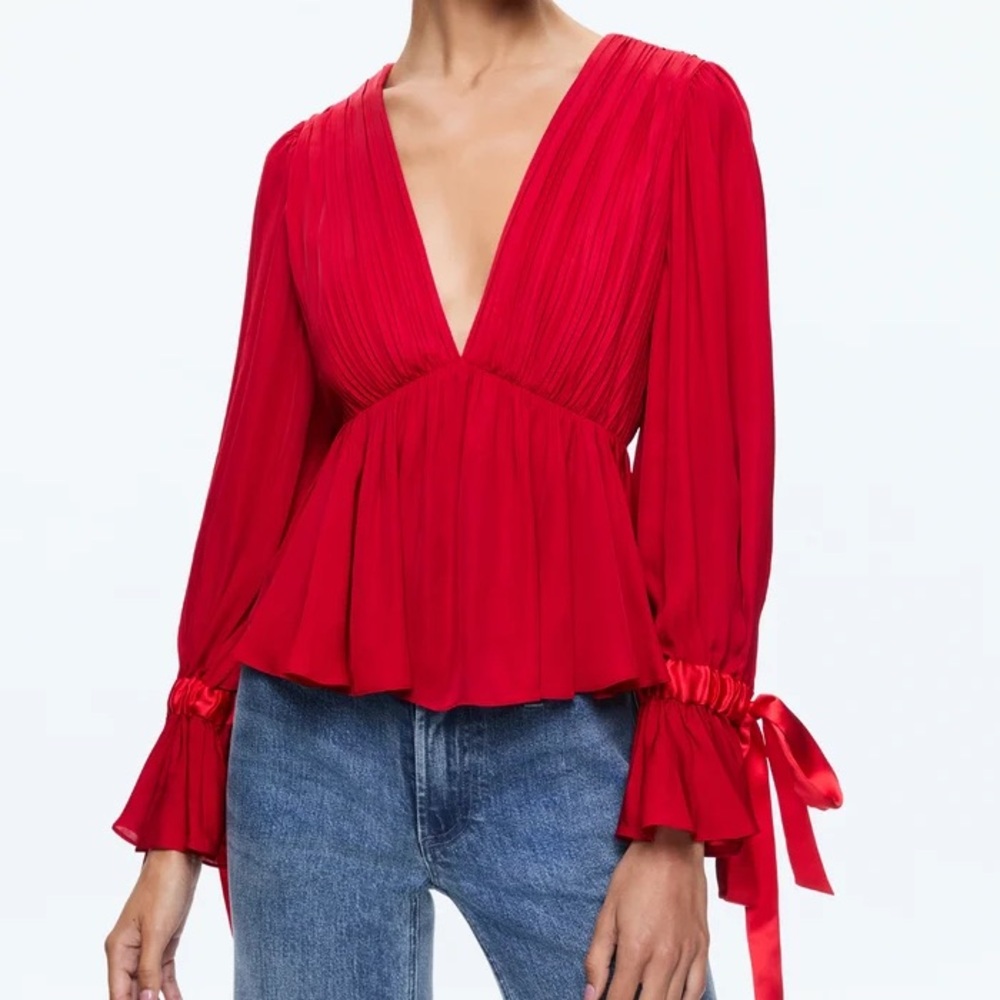 Elegant Red Women's Top